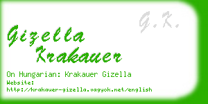 gizella krakauer business card